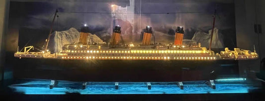 lego titanic display case