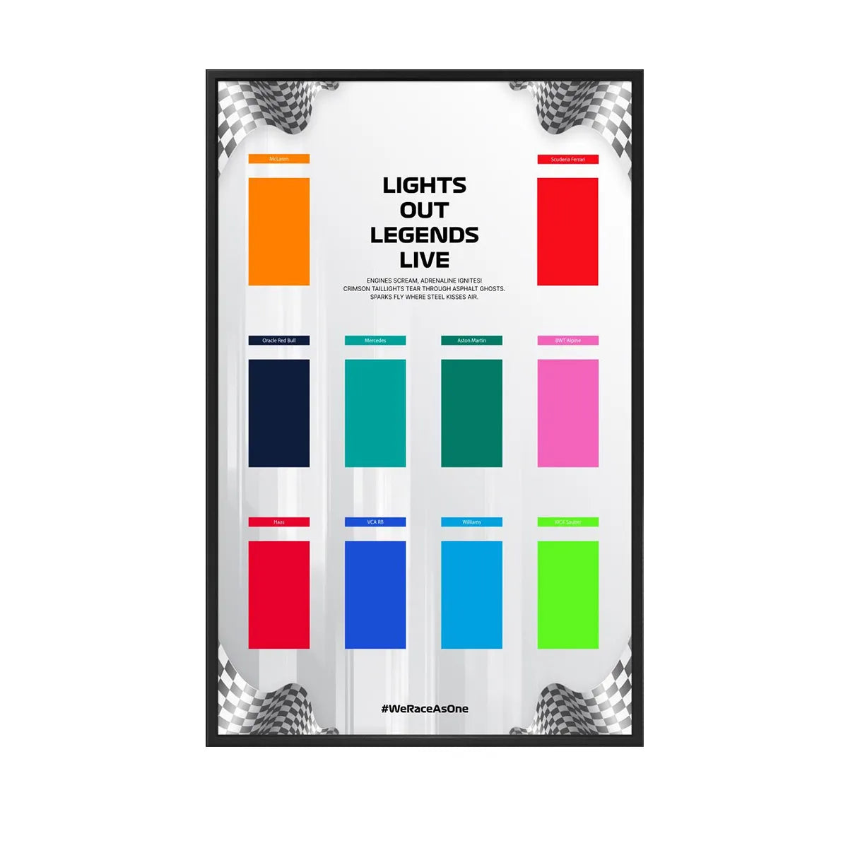 Acrylic Display Frame Compatible with LEGO® Speed Champions F1 Series - Style A