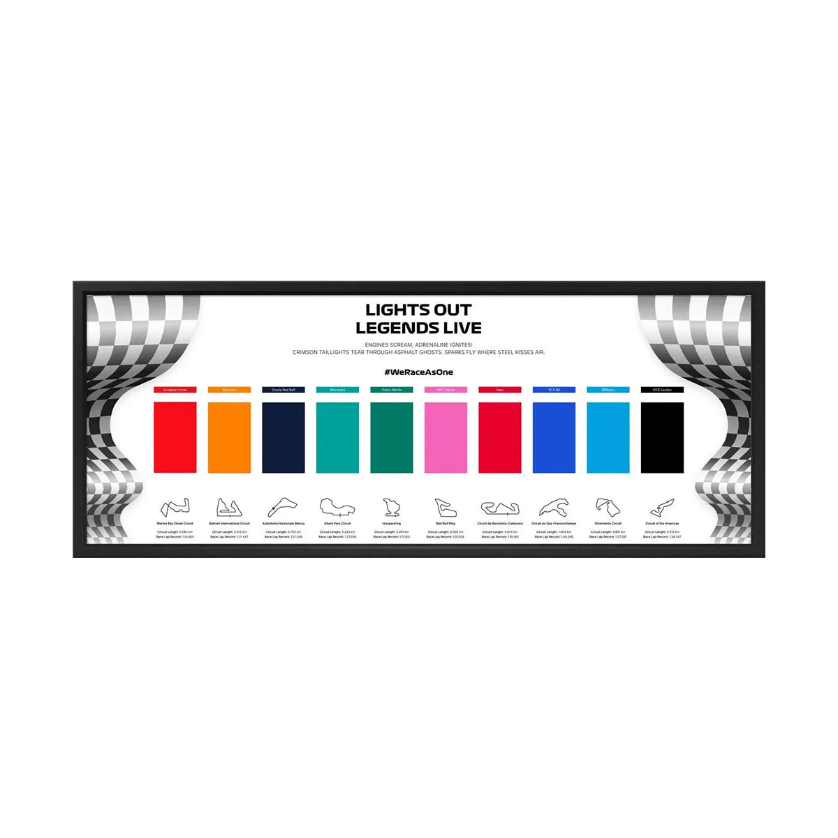 Acrylic Display Frame Compatible with LEGO® Speed Champions F1 Series PLUS - Style A