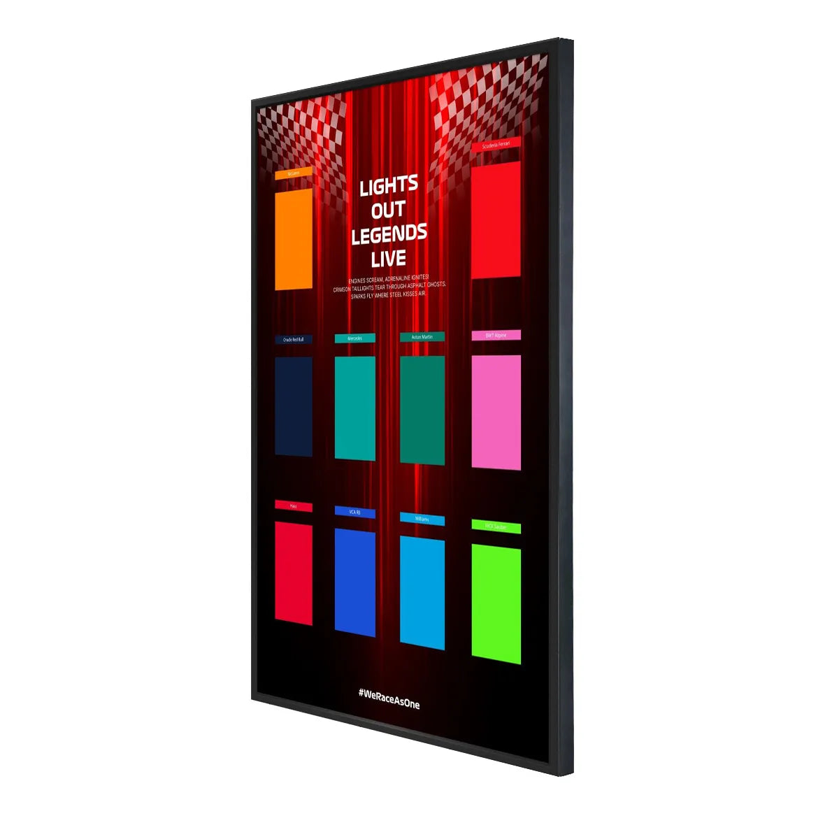 Acrylic Display Frame Compatible with LEGO® Speed Champions F1 Series - Style B