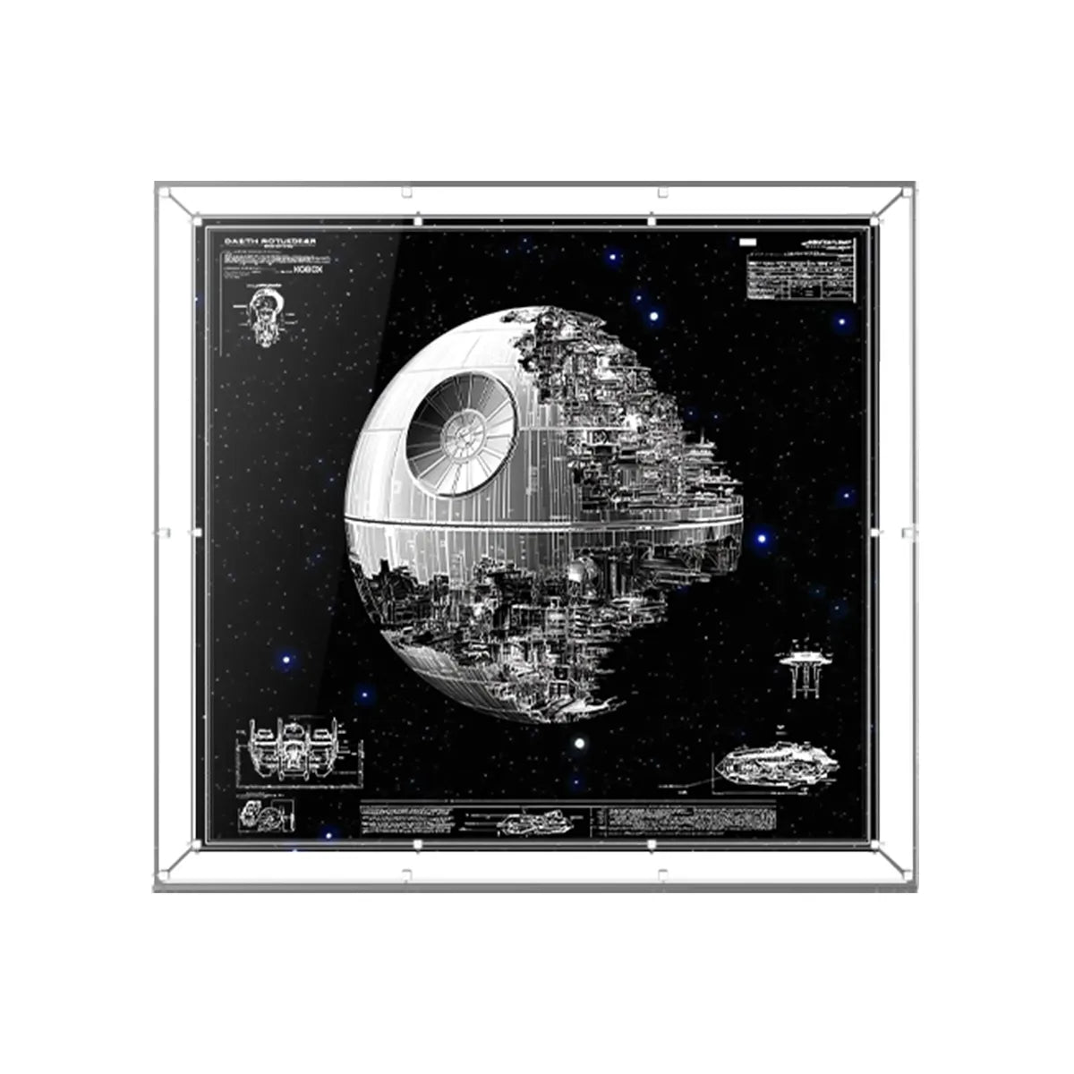 Acrylic Display Case Compatible with LEGO® Star Wars Death Star 75419-C Style