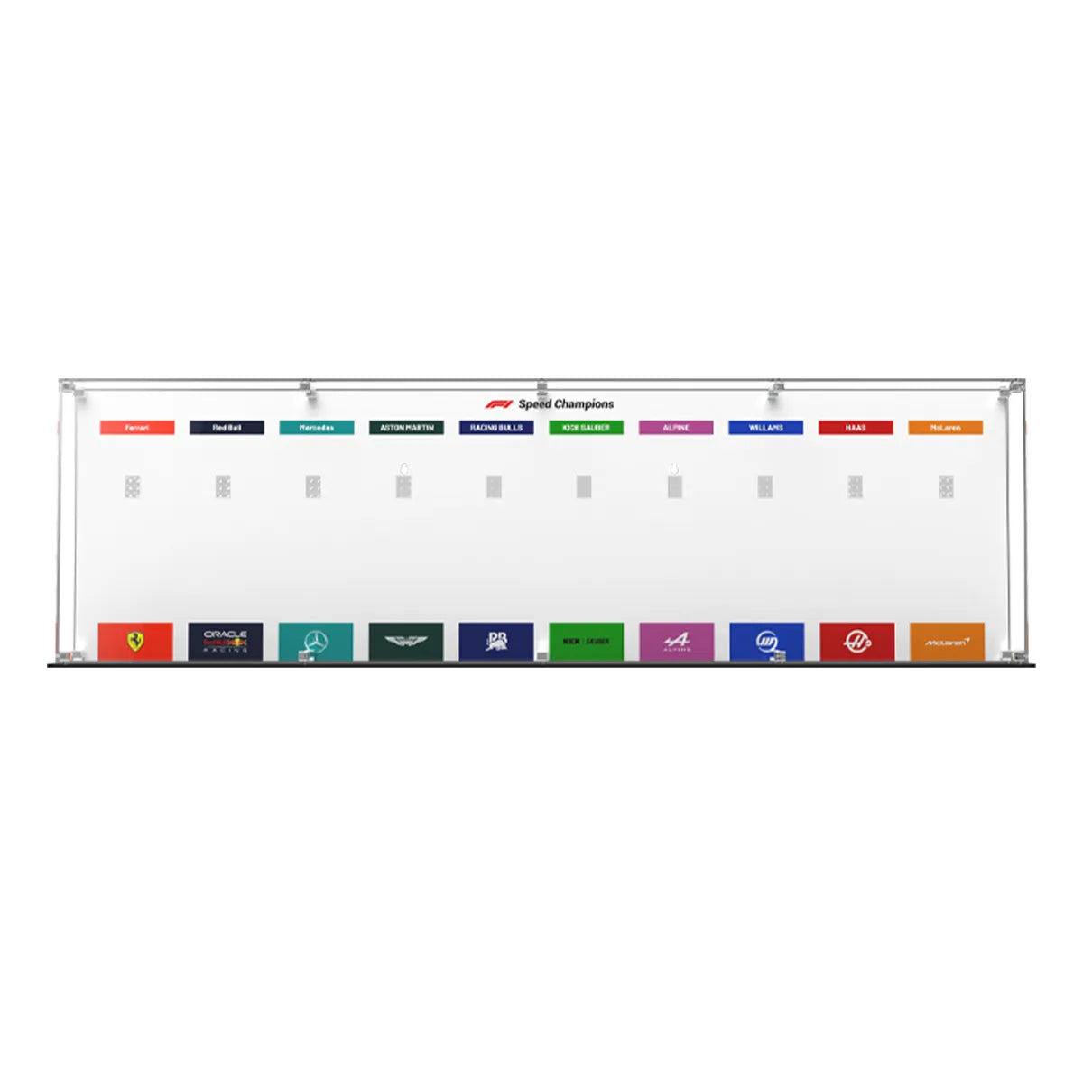 Acrylic Display Frame Compatible with LEGO® Speed Champions 1×10 F1 Collection