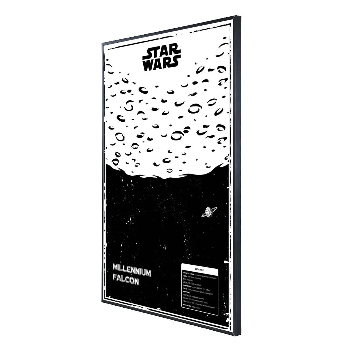 Acrylic Display Frame Compatible with LEGO® Star Wars Millennium Falcon 75389 - Style A