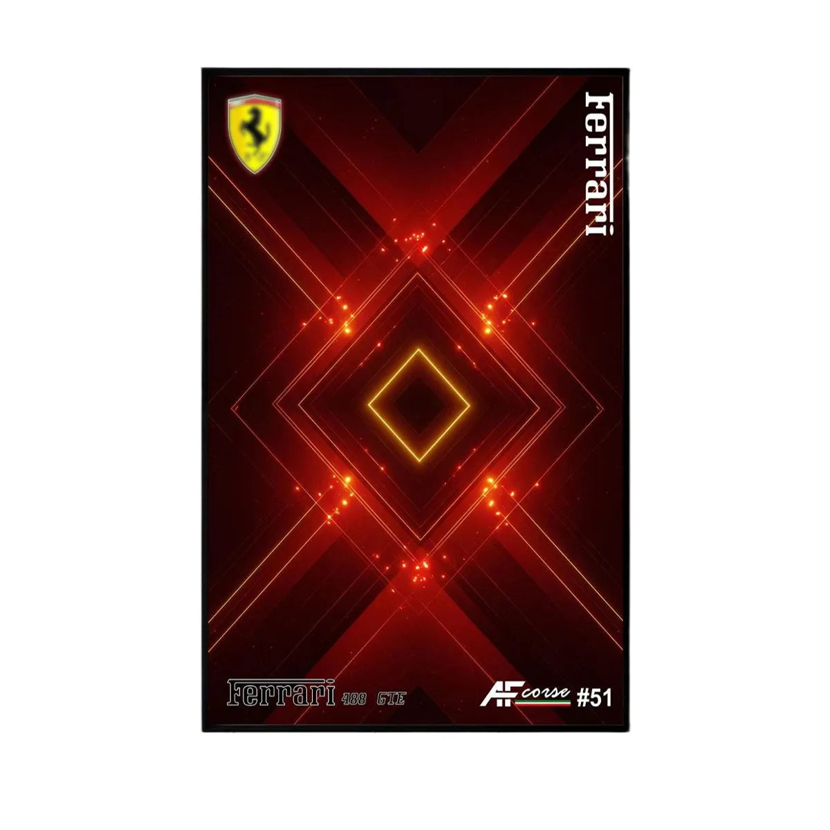 Acrylic Display Frame Compatible with LEGO® Technic Ferrari 488 GTE 42125 - Style A