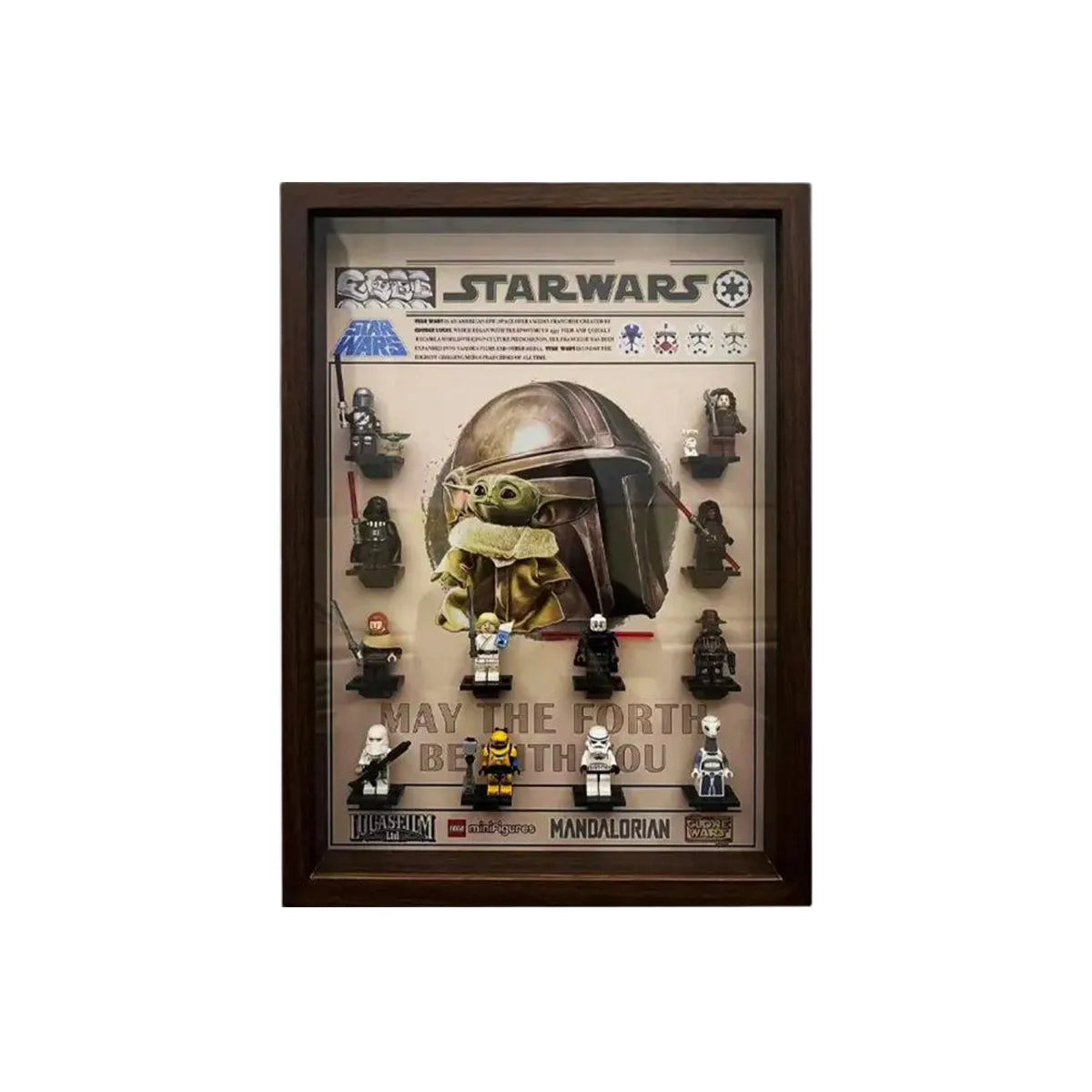 Display Case Compatible with LEGO® Star Wars Mandalorian Edition Minifigures