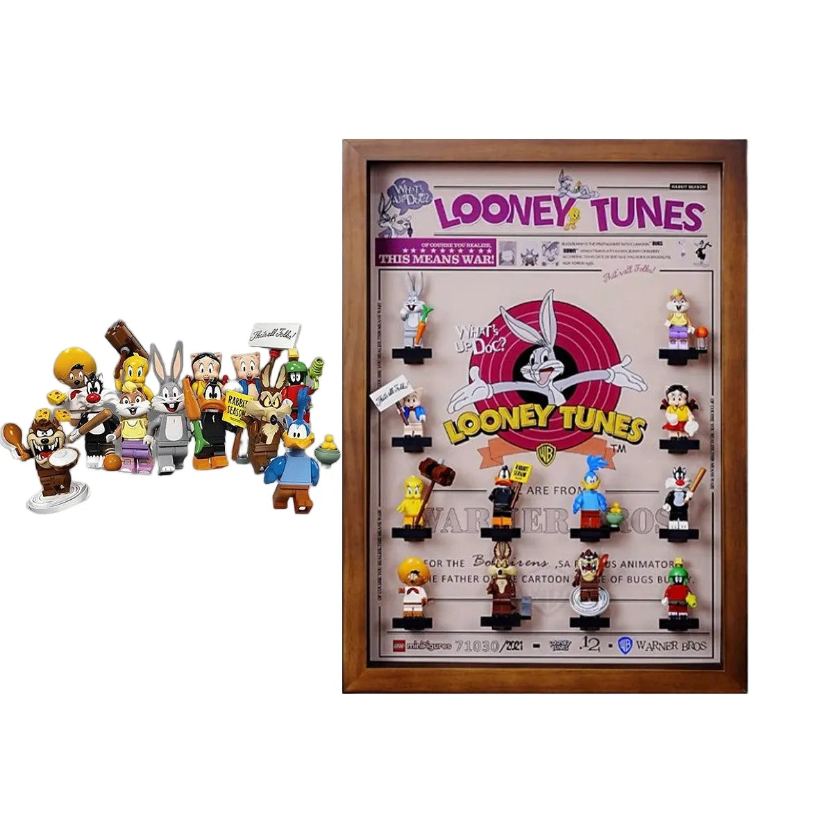 Display Case Compatible with LEGO® Looney Tunes Minifigures