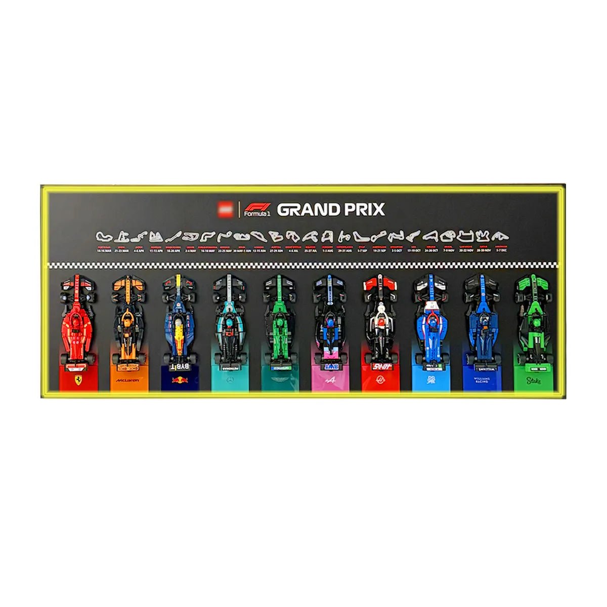 Acrylic Display Frame Compatible with LEGO® Speed Champions F1 Series PLUS - Style C