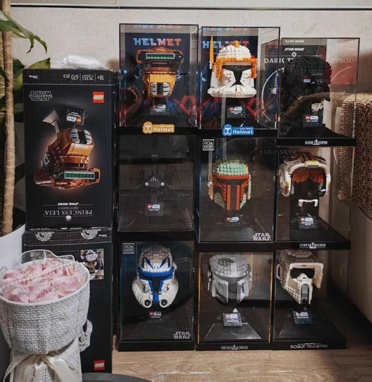 lego helmet display case