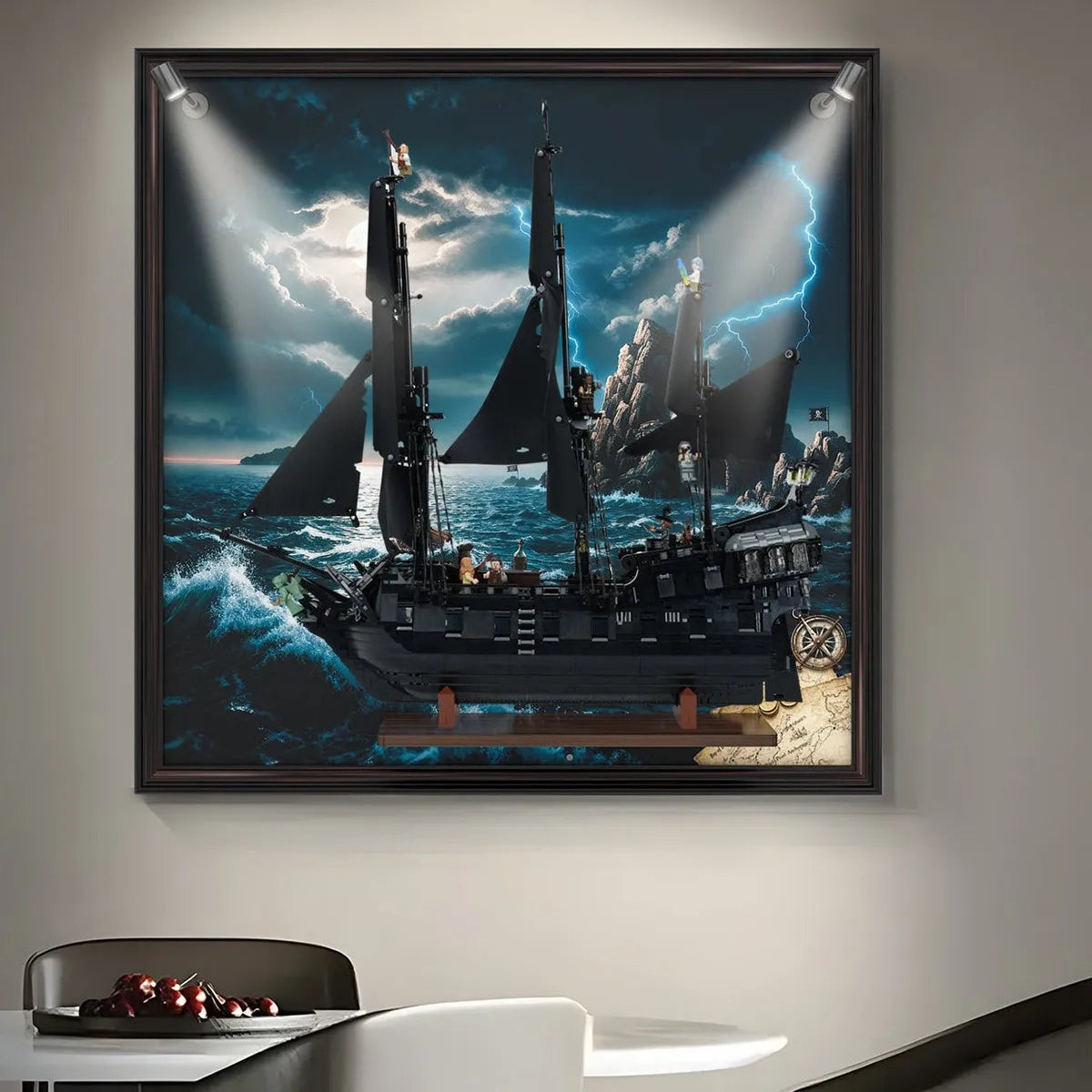 Acrylic Display Frame Compatible with LEGO® Captain Jack Sparrow’s Pirate Ship 10365