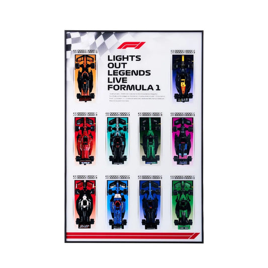 Acrylic Display Frame Compatible with LEGO® Speed Champions F1 Series - Style D