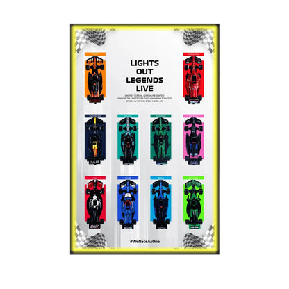 Acrylic Display Frame Compatible with LEGO® Speed Champions F1 Series - Style A