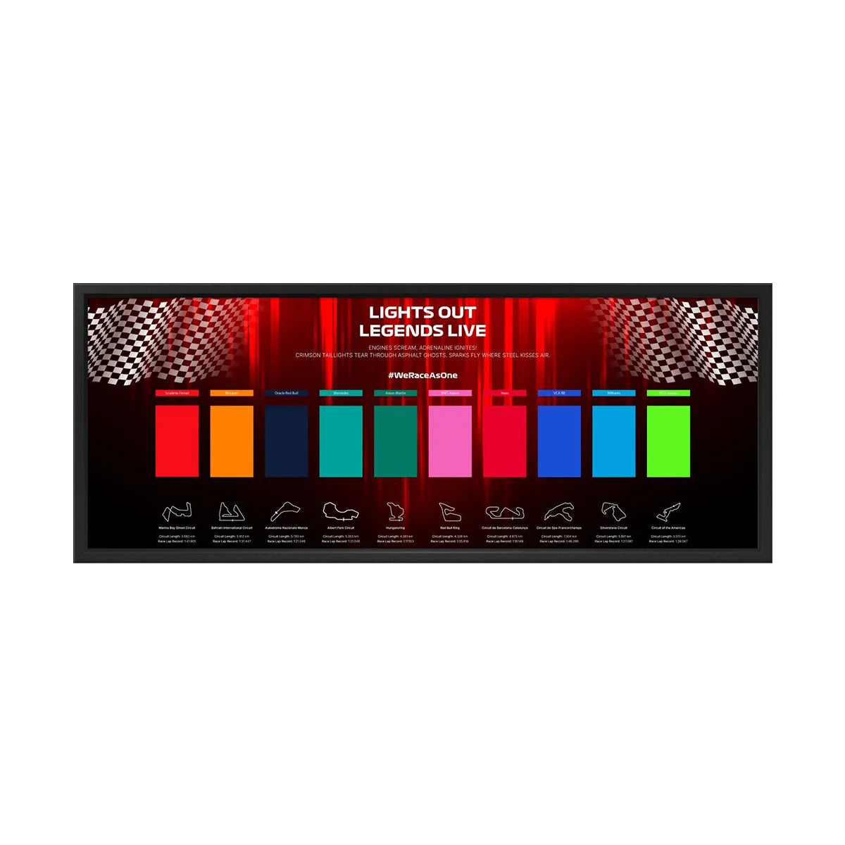 Acrylic Display Frame Compatible with LEGO® Speed Champions F1 Series PLUS - Style B