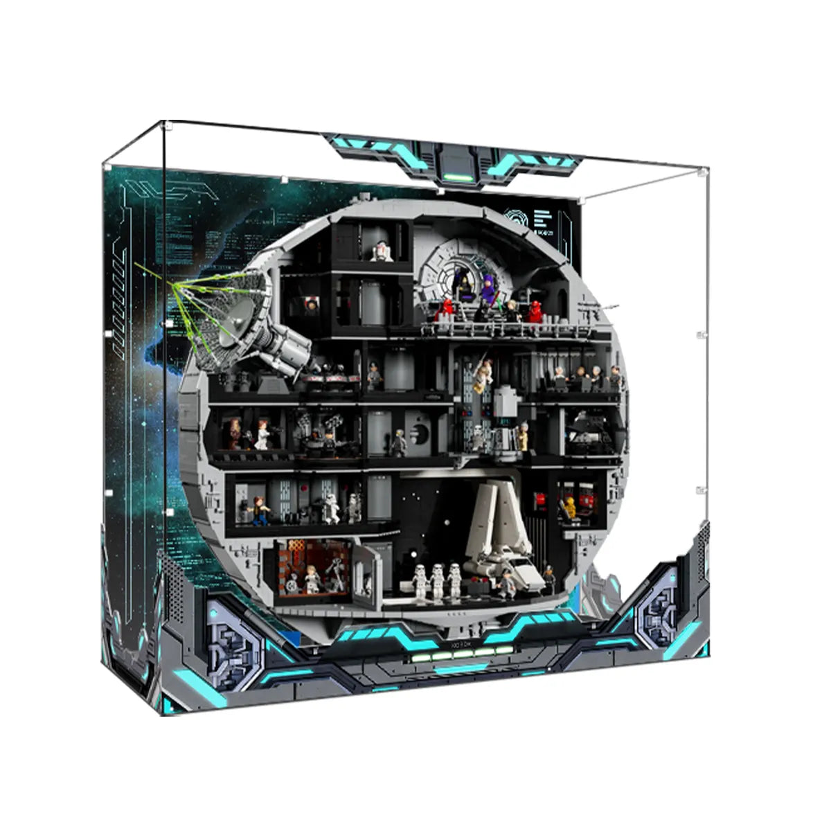 Acrylic Display Case Compatible with LEGO® Star Wars Death Star 75419-B Style