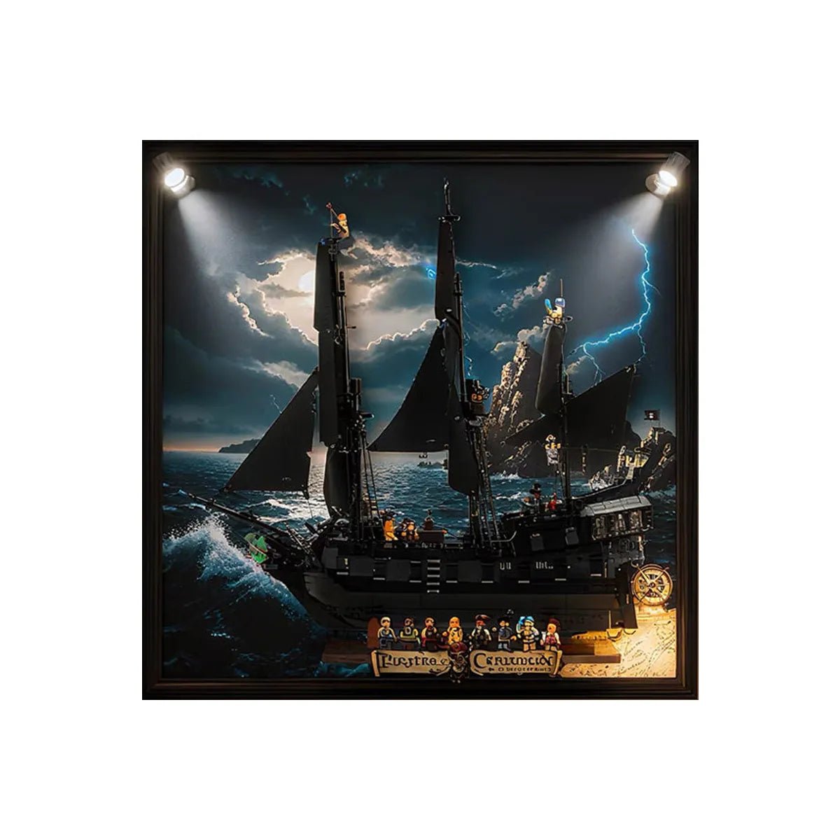 Acrylic Display Frame Compatible with LEGO® Captain Jack Sparrow’s Pirate Ship 10365