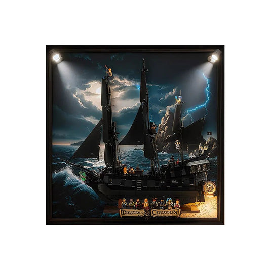 Acrylic Display Frame Compatible with LEGO® Captain Jack Sparrow’s Pirate Ship 10365