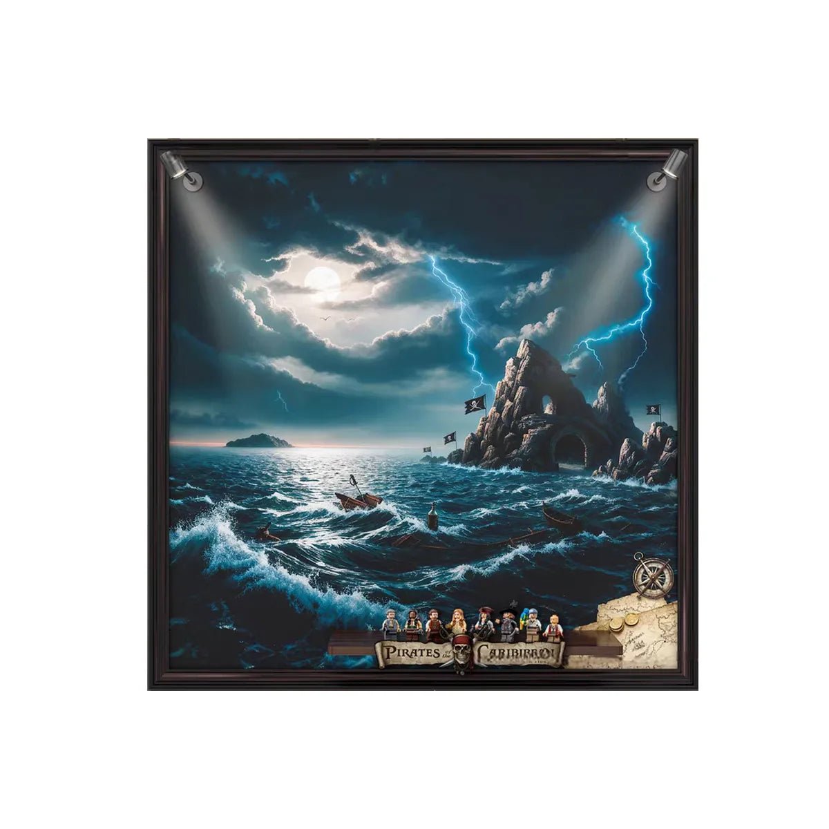 Acrylic Display Frame Compatible with LEGO® Captain Jack Sparrow’s Pirate Ship 10365