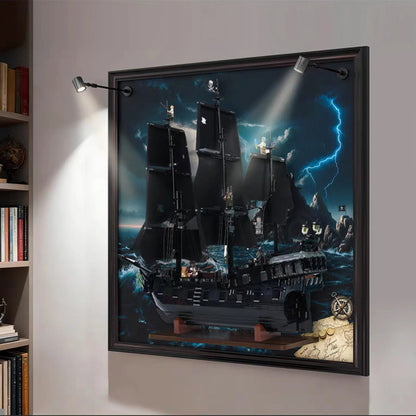 Acrylic Display Frame Compatible with LEGO® Captain Jack Sparrow’s Pirate Ship 10365