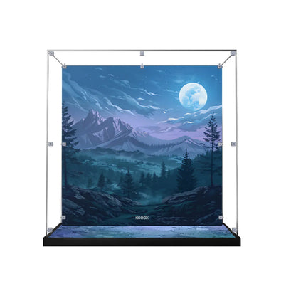 Acrylic Display Case Compatible with LEGO® Harry Potter Hogwarts Great Hall 76435 with Night Sky Backdrop