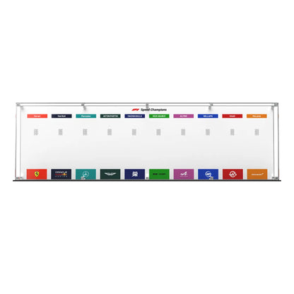 Acrylic Display Frame Compatible with LEGO® Speed Champions 1×10 F1 Collection