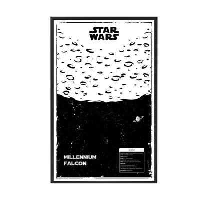 Acrylic Display Frame Compatible with LEGO® Star Wars Millennium Falcon 75389 - Style A