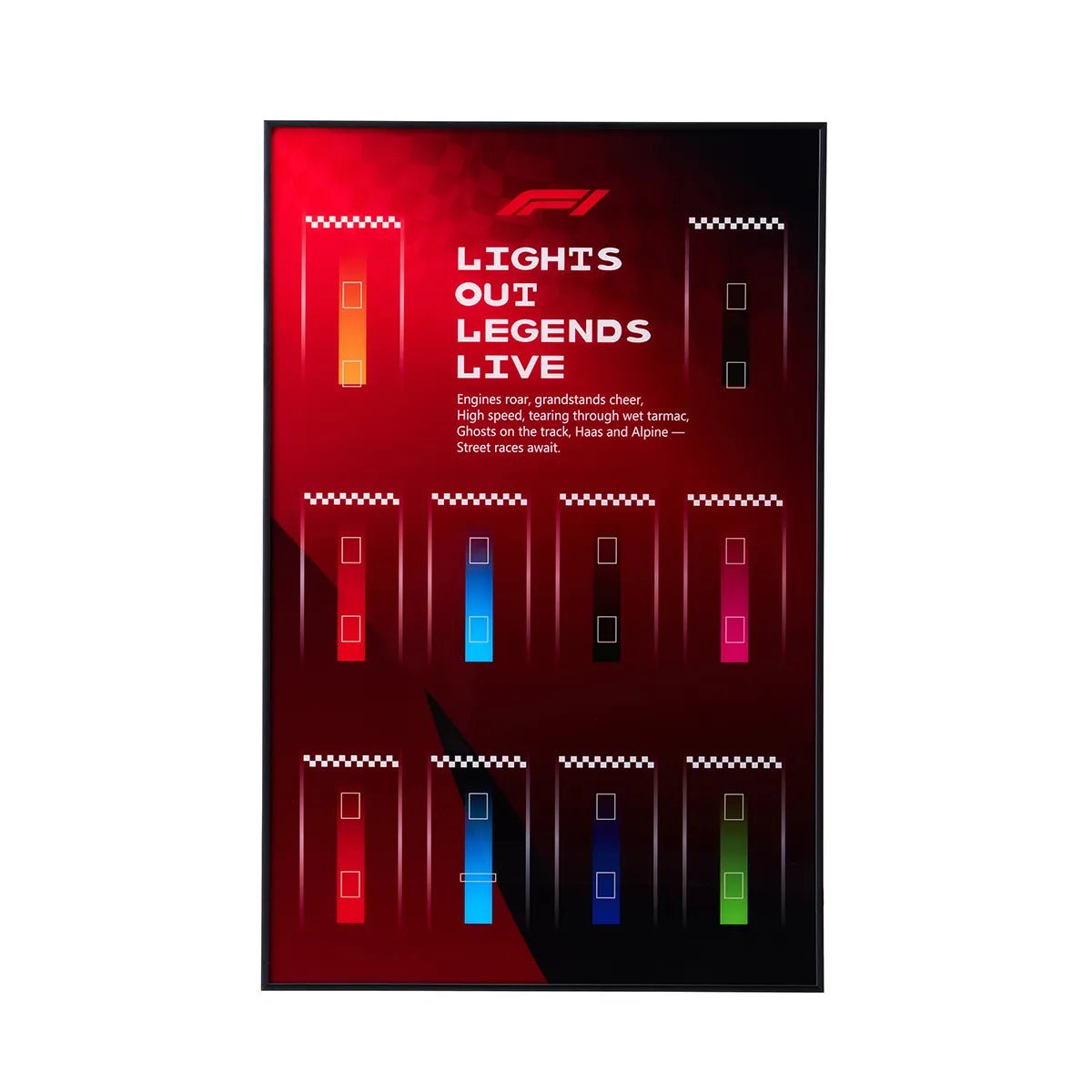 Acrylic Display Frame Compatible with LEGO® Speed Champions F1 Series - Style E