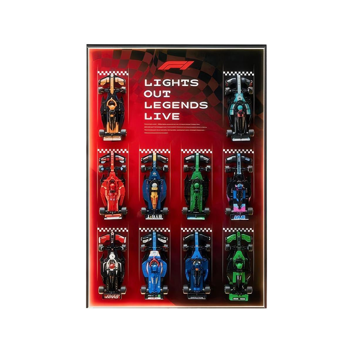 Acrylic Display Frame Compatible with LEGO® Speed Champions F1 Series - Style E