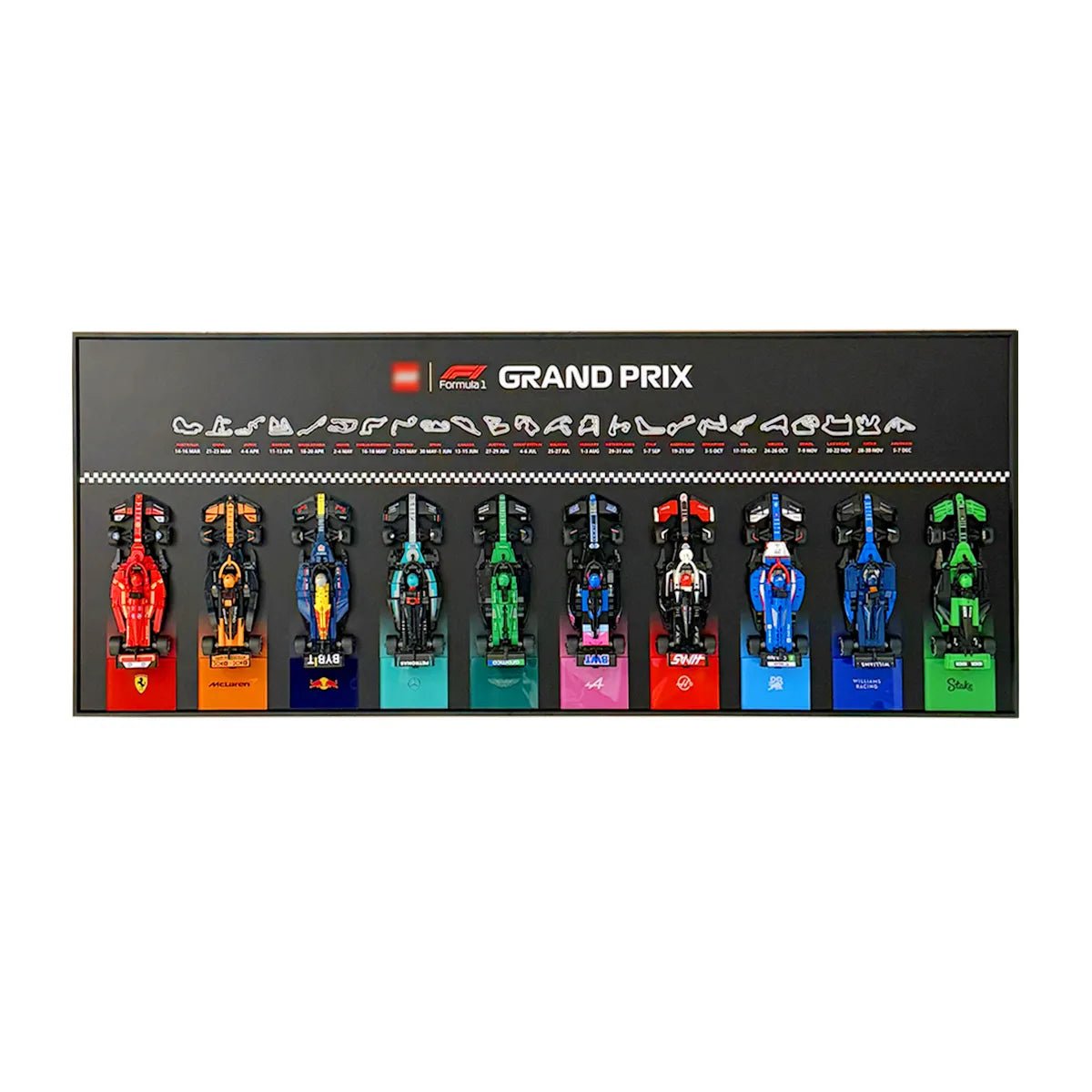 Acrylic Display Frame Compatible with LEGO® Speed Champions F1 Series PLUS - Style C